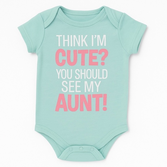 Think I’m Cute You Should See My Aunt Onesie - Picture 1 of 5